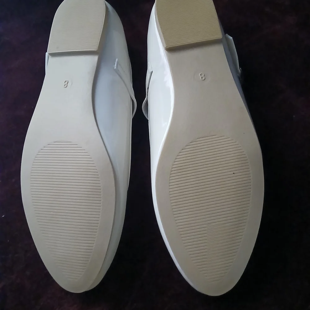 TAHARI Mary Jane Flats Ivory Women NEW - Picture 5 of 7